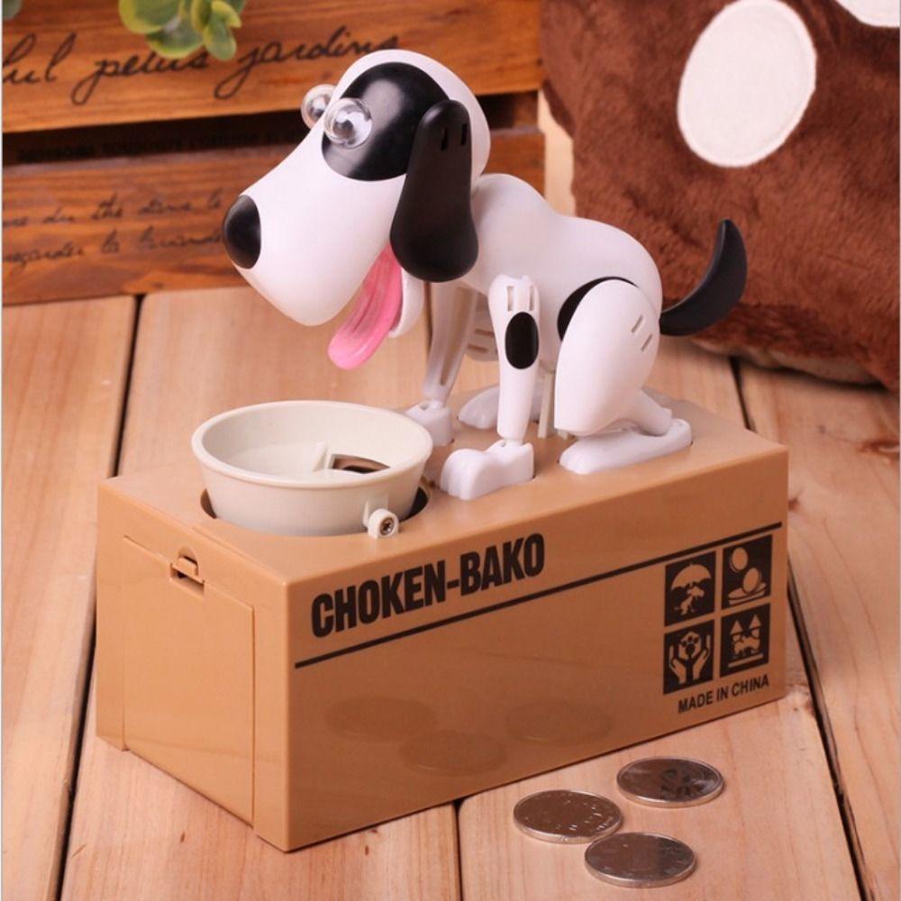Large Capacity Automated Dog Steal Coin Piggy Bank Anti-fall Coins Storage Box  Living Room