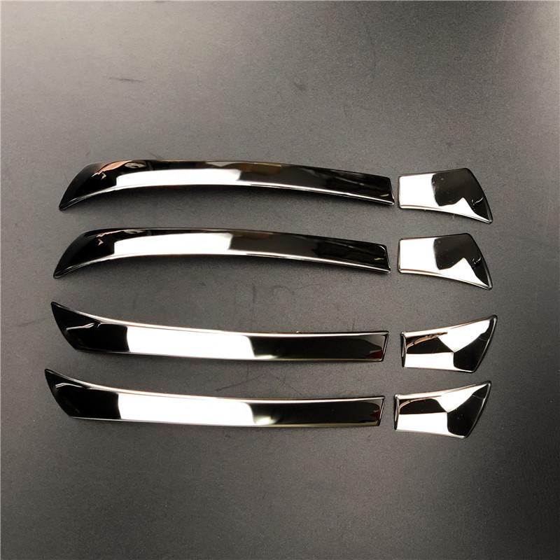 Car-styling stainless steel door handles trim cover stickers for Volkswagen Golf 6 Passat Scirocco T-ROC Sharan for Skoda Superb