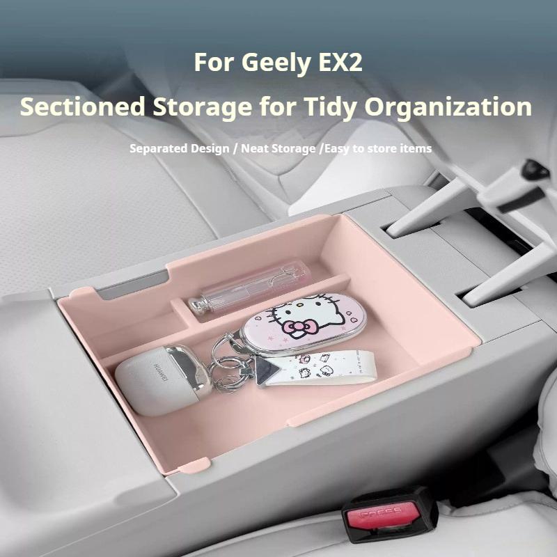 For Geely EX2 Car Armrest Box Storage Box Original Car Color Central Control Storage Tray Interior Decoration Car Accessories