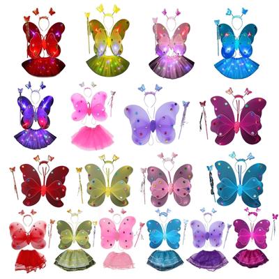 Süße verträumte Fee Prinzessin Engel Stab Schmetterlingsflügel Tutu Stirnband Geburtstagsparty Halloween Cosplay Kostüm Requisiten