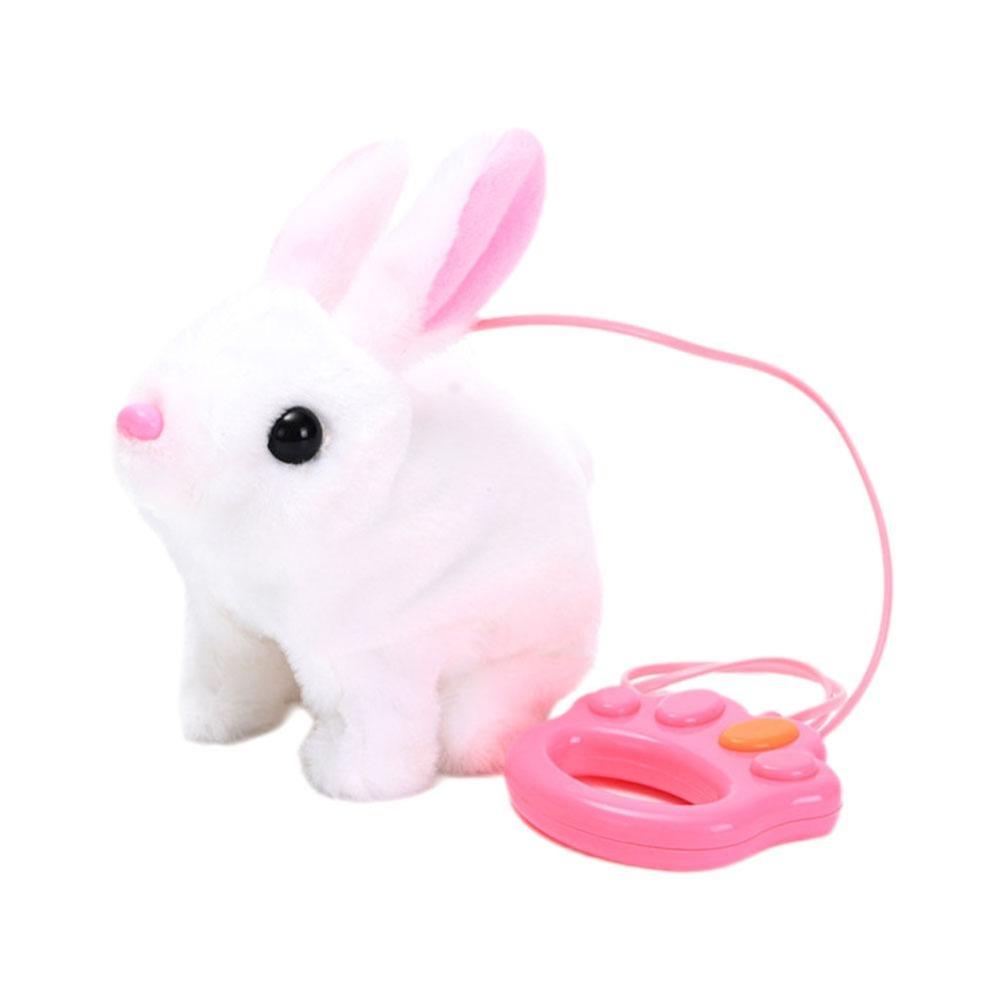 

Реалістичні Великодні Електричні Іграшки Кролики зі Звуками та Рухами Симуляція Електрична Іграшка Подарунки білий