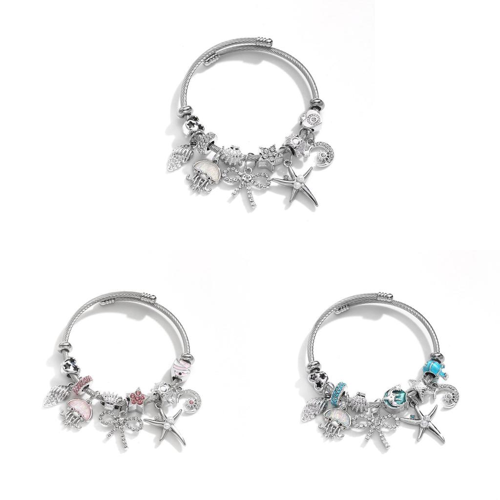 Cute Octopus Bracelet For Women Stainless Steel Adjustable Fashion Jewelry Spring