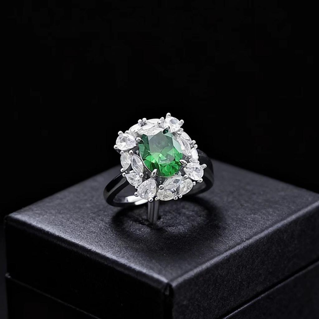 Premium Bright Treasure Jewelry Ruby Ring Women'S Light Luxury Premium Sense Opening Design Luxury Sapphire Ring