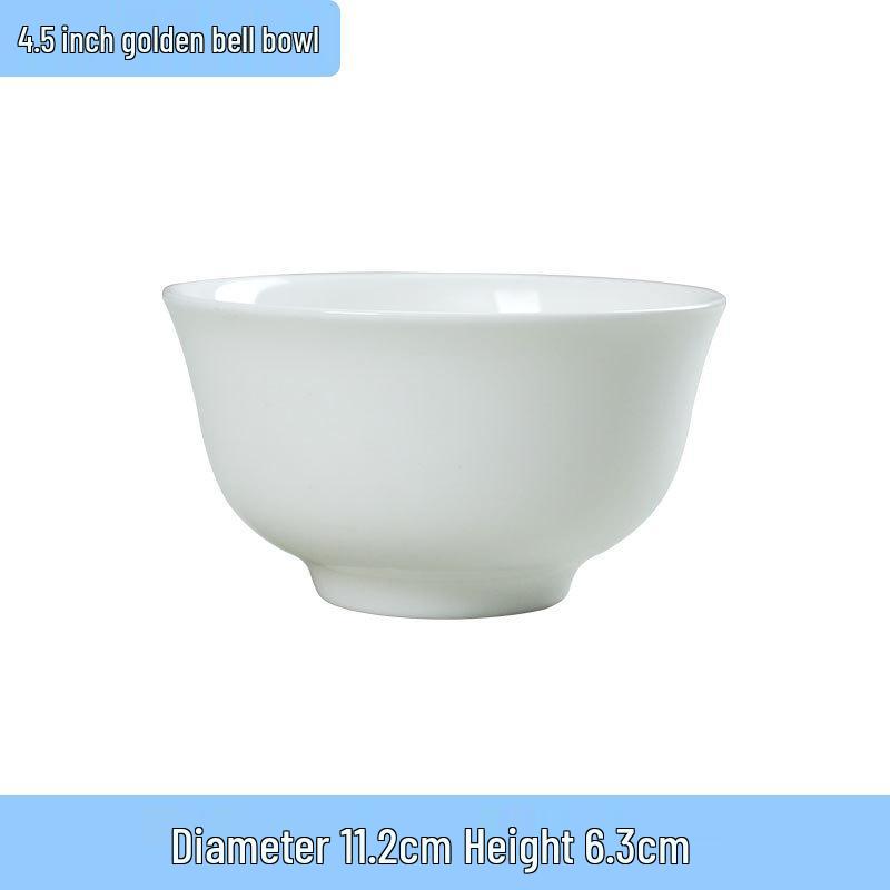 Tangshan Bone China Noodle Bowl - Large White Ceramic Rice & Soup Bowl