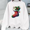 (Asian Size) Tree Sweet Christmas Holiday Graphic Tee Women Autumn Winter Casual Fashion Top Clothing Print T Shirt Long Sleeve T-shirts