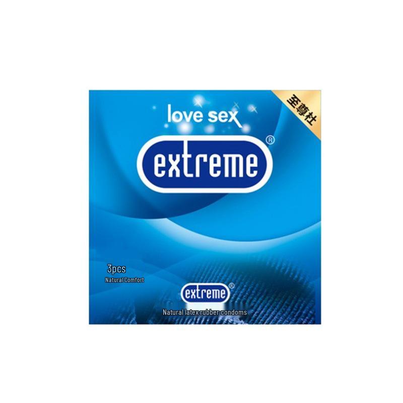 Adult Supreme Ultra-Thin Condoms with Granules, Medium Size, 12-Pack