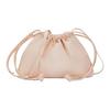 Calvin Klein Cute Drawstring Letter Embossed Pouch Bag Women Shoulder Bag Eggshell-Yellow DH3771-MTR