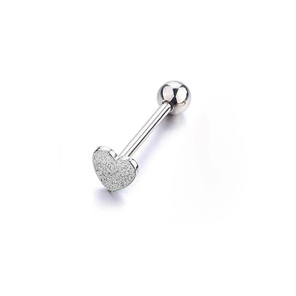 Jazyk Chirurgická ocel Srdce Činka Piercing Body Labret Pin Neht Neht Piercing do ucha Piercing do rtu