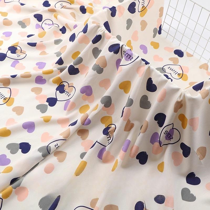 Wide 143cm Summer Cotton Fabric for DIY Sewing Children's Pajamas Clothes Cheongsam Super Soft Floral Cartoon Fabric