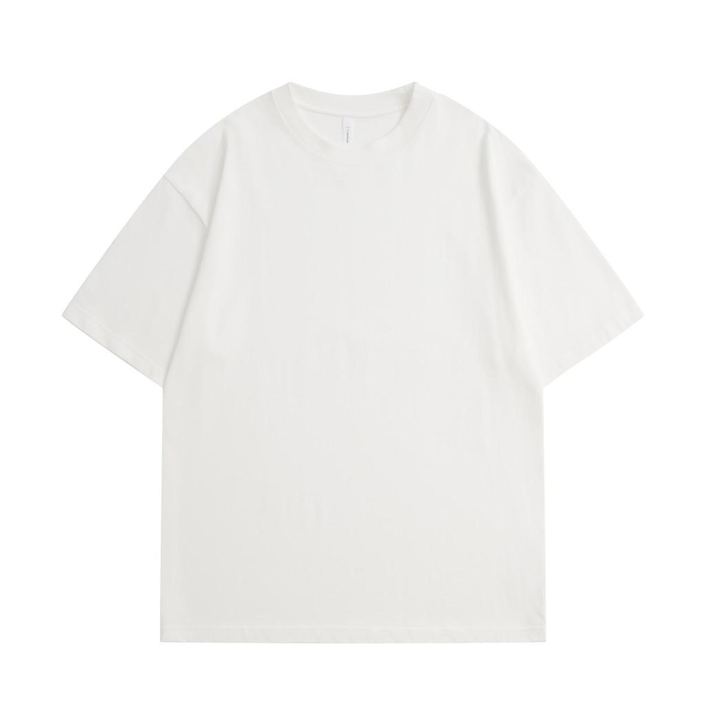 European American Style 300G Heavyweight Pure Cotton Men's Trendy Loose-Fit Short Sleeve T-Shirt for New Year.