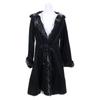 Chanel [Domestic Regular] 02A P20193 Fur Denim Coat 36 blackUsed