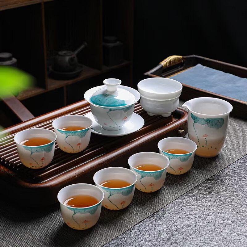 7-Piece Underglaze Ceramic Gongfu Tea Set