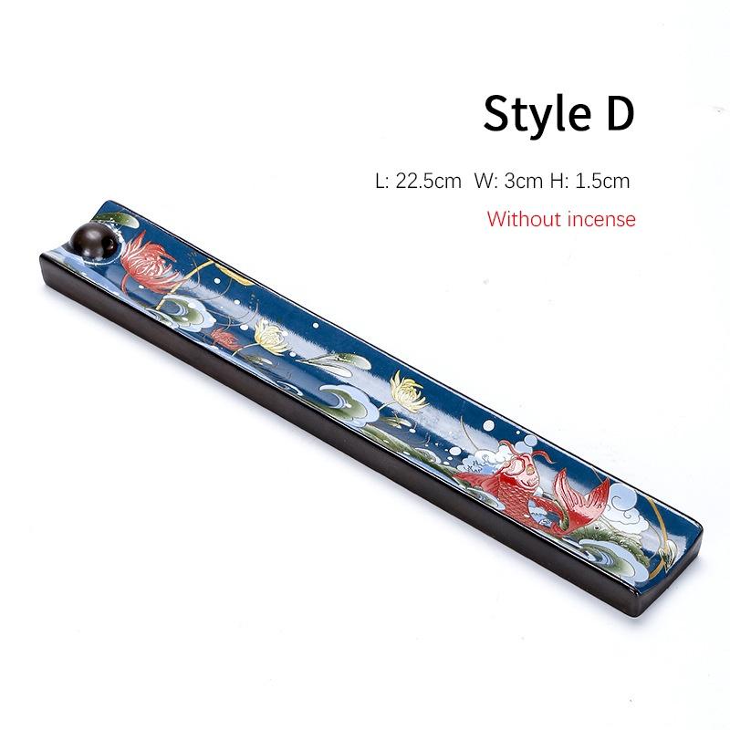 Ceramic Incense Burner Chinese Style Enamel Color Indoor Aromatherapy Burner