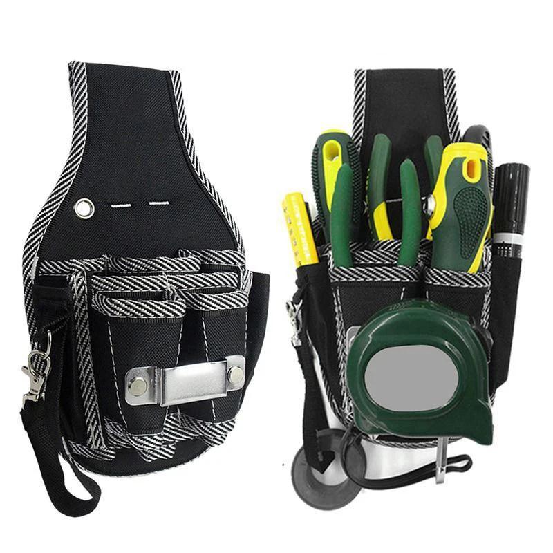 Professional Carpenter's Tool Belt Pouch: Durable Polyester, Waist-Level Storage and Drill Holder - Perfect for Home Improvement