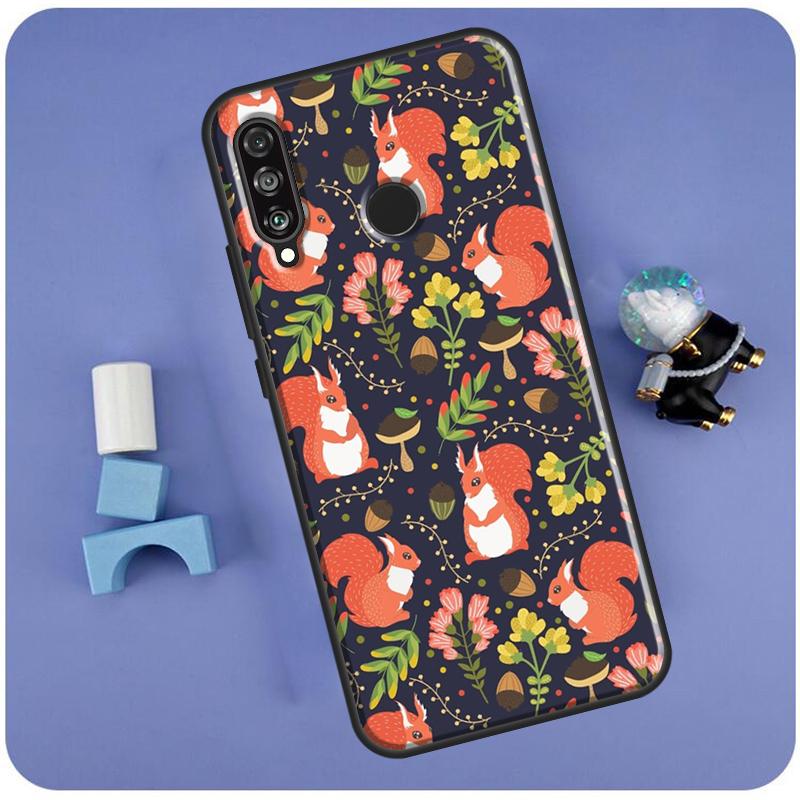 Cartoon Animal Squirrel For Huawei Nova Y60 Y61 Y70 Y72 Y73 Y90 Y91 12i 11i 3i 7i 8i 9 10 SE P20 P40 P30 Lite Case