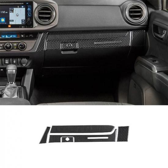 5Pcs Carbon Fiber Interior Passenger Dashboard Cover Trim For Toyota Tacoma
