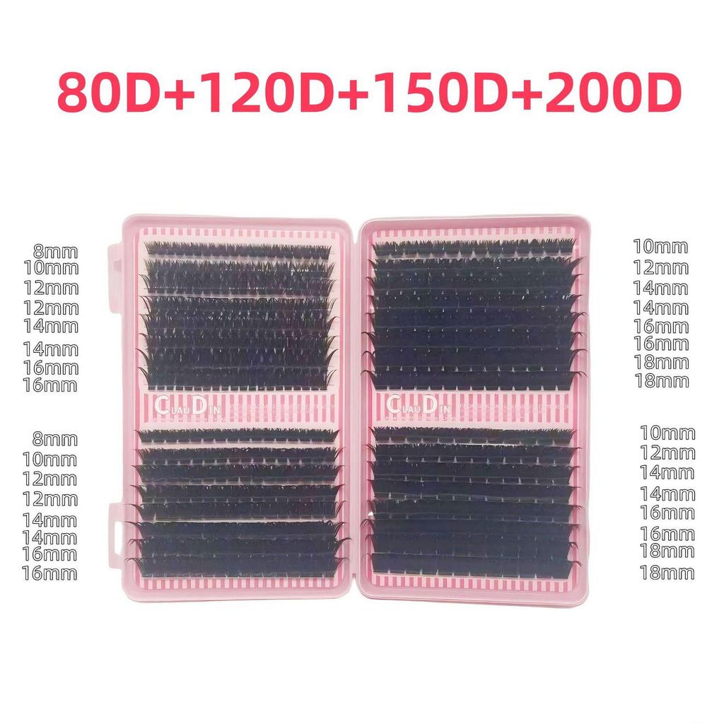 Cils Mixtes Européens & Américains DIY - Naturels, Denses, Grande Capacité Livre de Cils en Grappes Thermofusibles