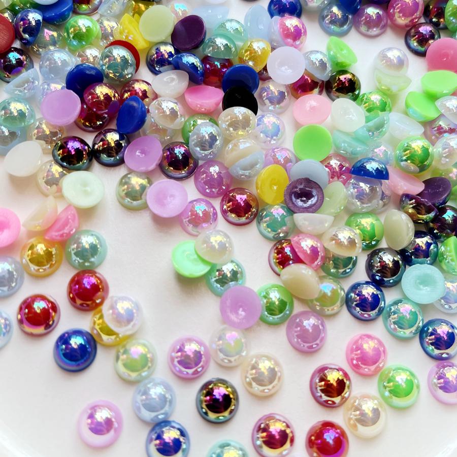 

Смешанные 8 мм ультра яркие полукруглые бусины цвета AB, декоративные аксессуары «сделай сам», ювелирные изделия, декоративные бусины 60 шт./лот разноцветный