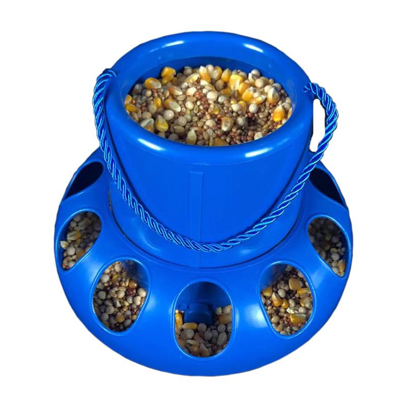 13 Holes Bird Feeder Large Capacity Pigeon Chicken Food Bowl Cup Dispenser Container for Farm Backyard Poultry Feeding Supplies