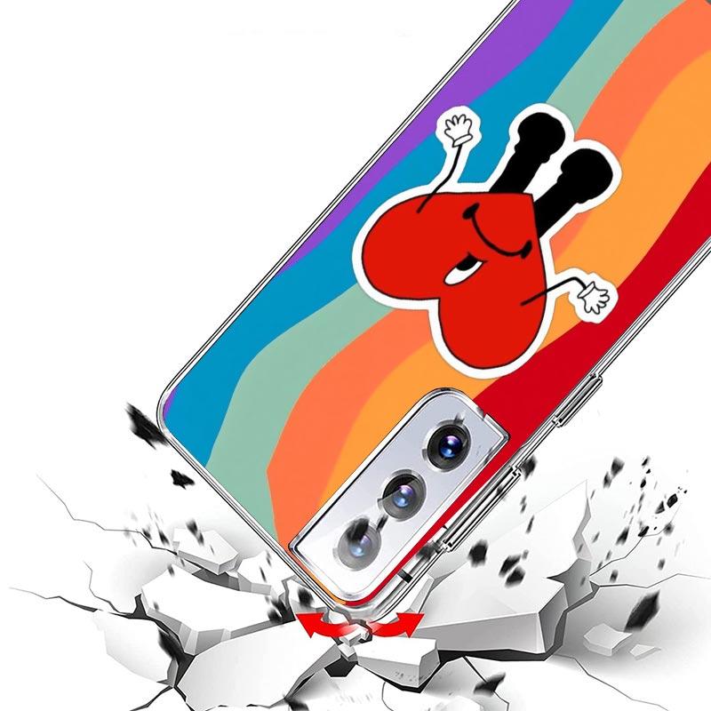 Bad Bunny Heart Case Phone Cover for Samsung Galaxy S24 S25 Ultra S23 Plus S22 + S21 S20 FE S10 S25Plus Trend Fundas S24 Ultra S