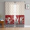 Kitchen Utensils Shelf Sheer Curtains for Living Room Bedroom Decoration Chiffon Tulle Voile Kitchen Window Curtain
