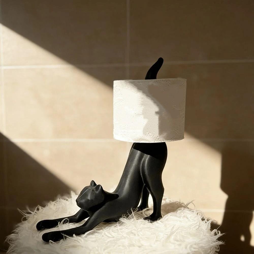 3D Printing Cat Toilet Paper Holder Dog Lion Tissue Holder Convenient Paper Towel Ornament  Toilet