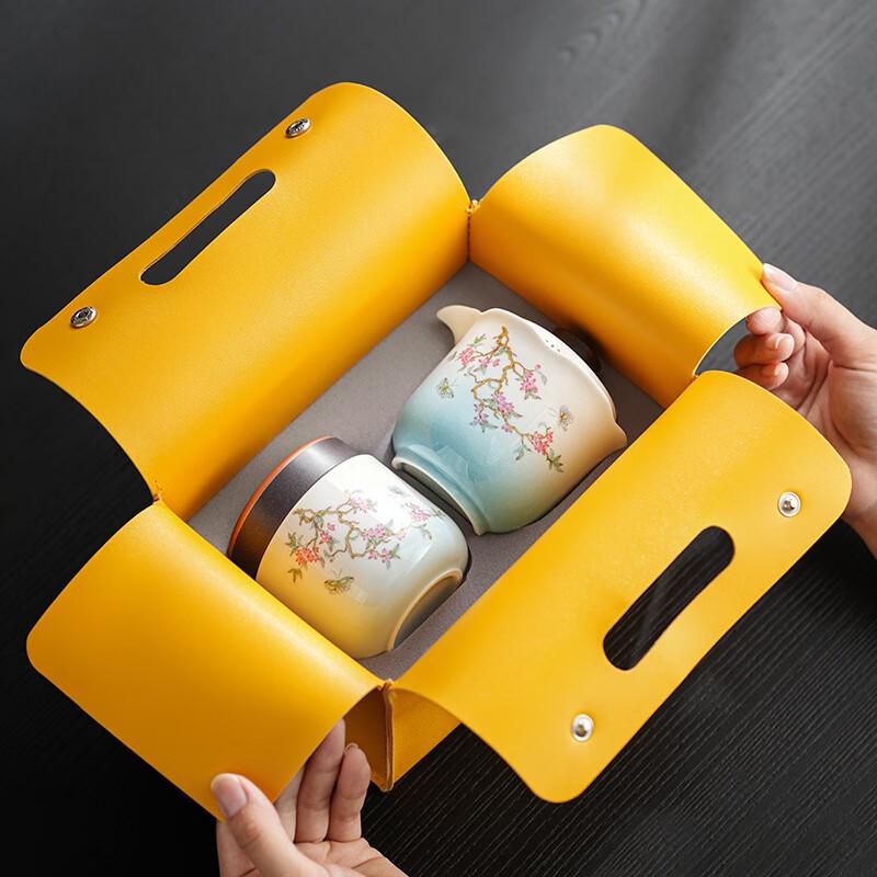 Jianbian Gradient White Porcelain Lotus Tea Set (6-Piece)