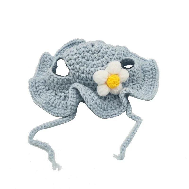 Handgestrickte Haustier-Kopfbedeckung für Hunde Kleine Hunde Lustig und Niedlich Crossdressing Katzenhüte Dekorative Katzen-Hunde-Hüte Haustierbedarf
