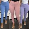 Fashion Women Multicolor Solid Elastic Leggings Trousers Jeans Casual Pants
