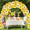 45 Pieces Sunflower Balloons Decorations 12 Inch Sunflower Yellow White Balloons for Summer Honeybee Themed Party Baby Shower Birthday Wedding Party