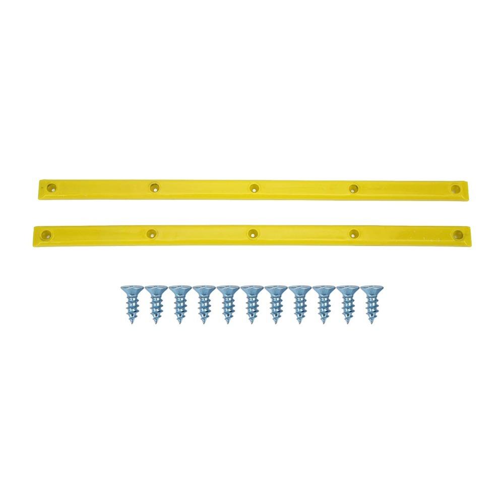 2Pcs Durable ABS Rib Bones Rails Colorful 36.5x1.7cm Skateboard Rail Guards Skateboard Rail Skateboards Decks жёлтый