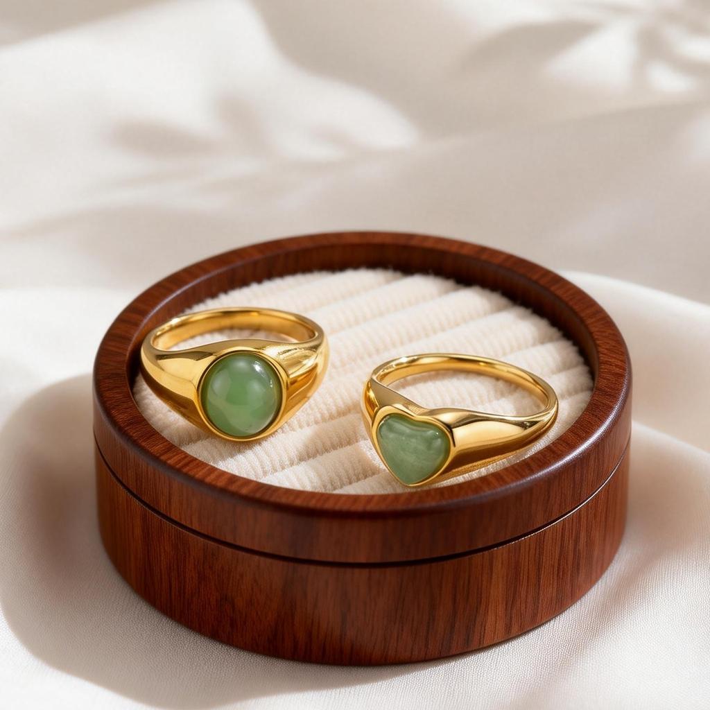 Statement Natural Stone Rings for Women,Stainless Steel Heart Water Drop Geometric Finger Ring,Hip Pop Jewelry Gift