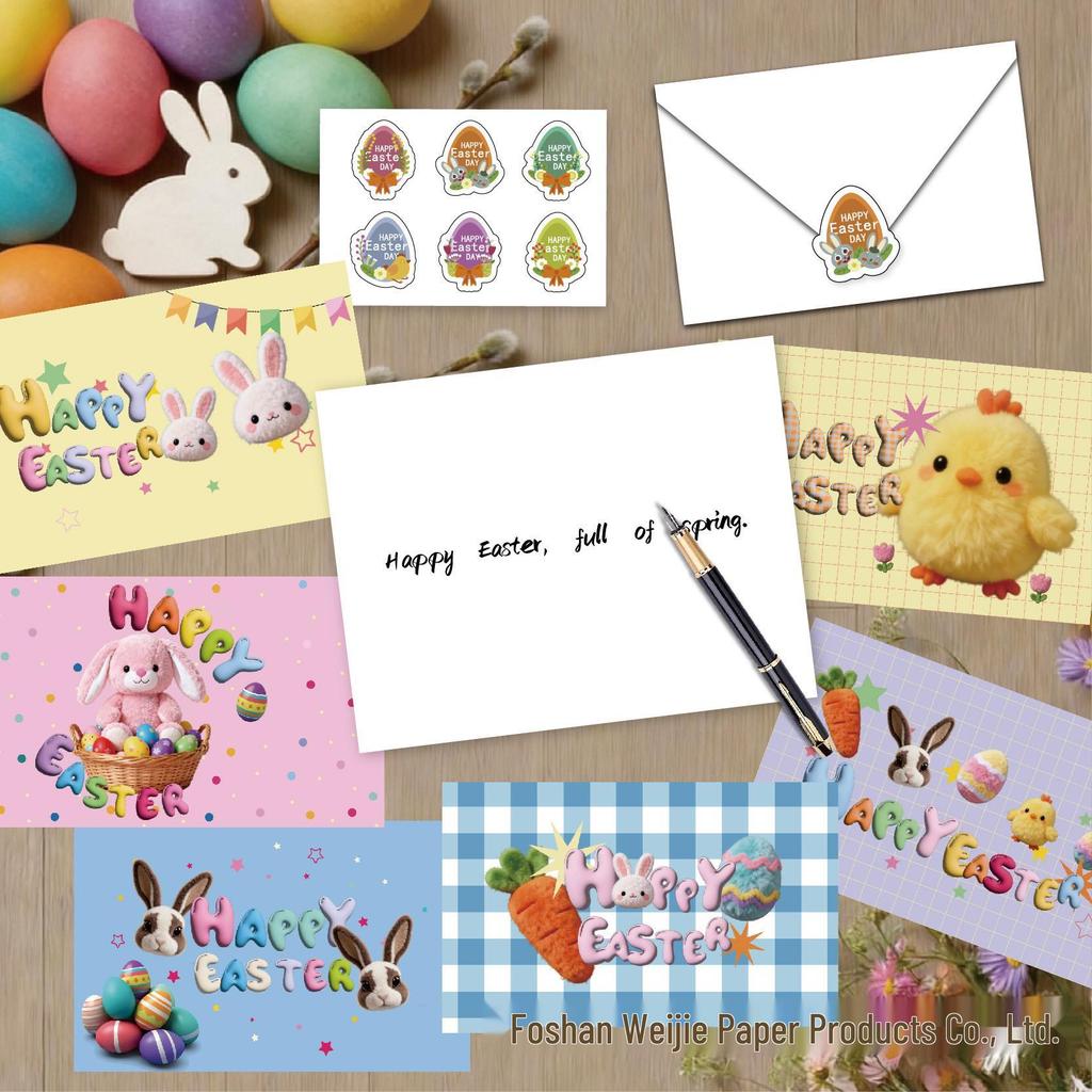 Custom Easter Bunny Blessing Card Set - Creative Holiday Message Cards