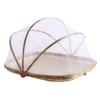 Bamboo Anti-insect Dustproof Basket Reusable Fruit Vegetable Tray Food Storage Basket  Kitchen Tool