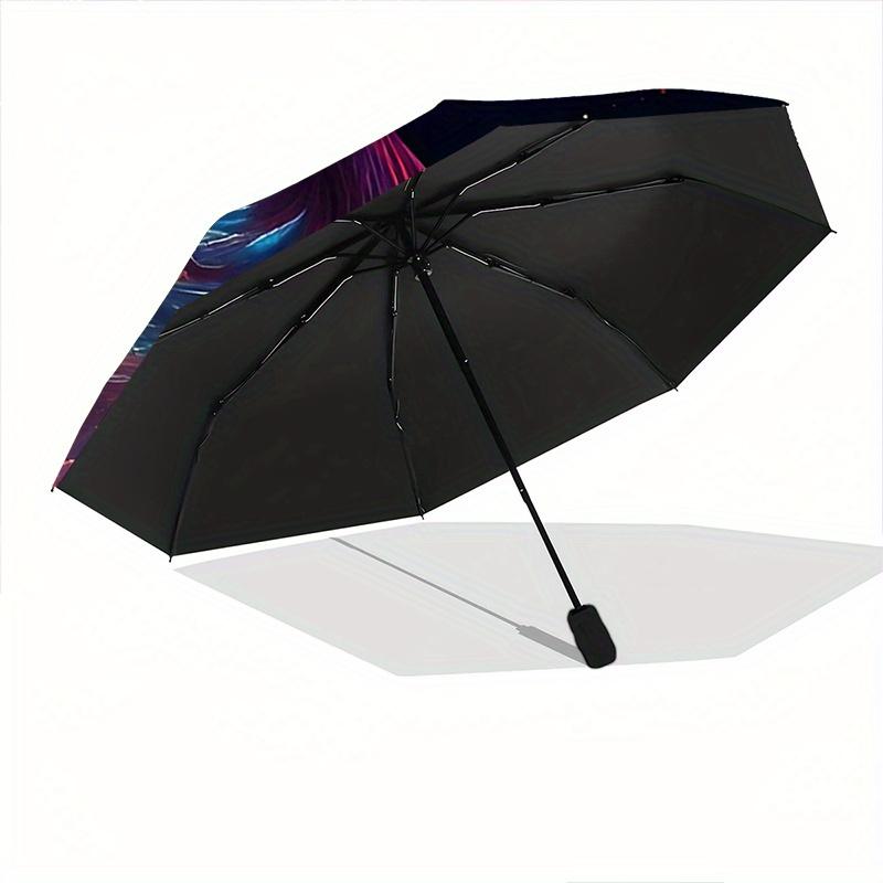 1pc Phoenix Rising Pattern Umbrella, Fashionable, Personalized, High-Value Folding Umbrella, a Must-Have for Summer, 8-Rib Durable Iron Frame, Tr
