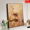 DIY Pearl Peacock 5D Rhinestone Art Kit for Adults Round Half Pearls Wall Decoration Handmade Craft Gift Frameless