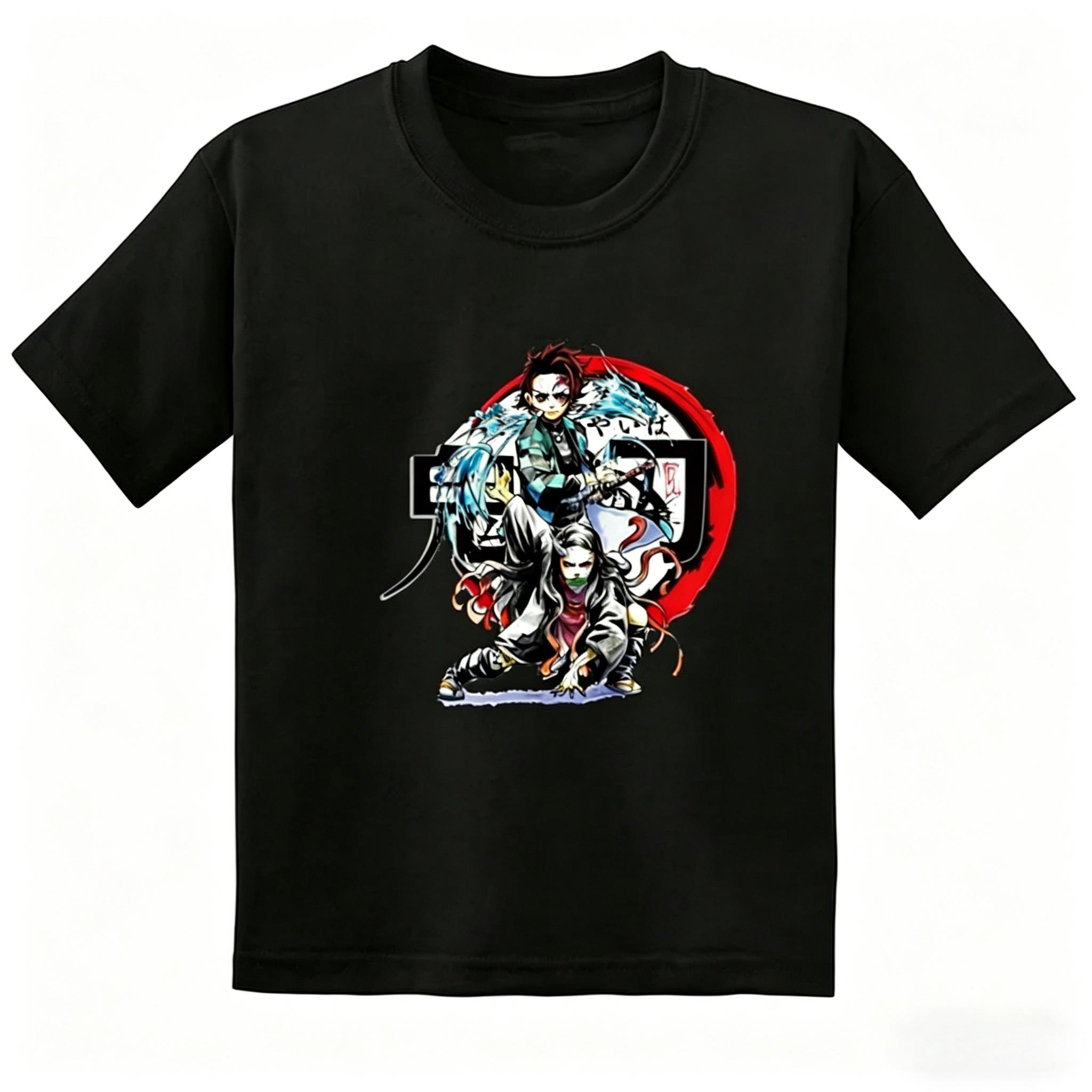 

Summer 2026 Demon Slayer Neki Kazamon Bean Q Edition Cute Theme 100 Cotton Printed Loose Tshirt MaleFemale Top Y2k S