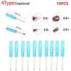 10 Stück Mini 2/3mm Flachschlitz Kreuzschlitz Kleiner Schraubendreher für Handy Box 360 Wireless Controller Reparatur Öffnen