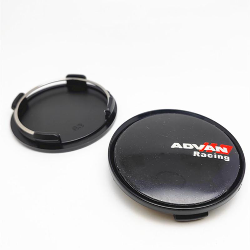 4pcs 63mm 57mm Advan Racing Wheel Center Caps Hub Rims Cover Car Styling Badge Emblem Car Styling