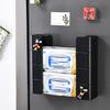 1/2 pair  Refrigerator Magnetic Storage Rack Tissue Rack Punch-free Removable Kitchen Sundries Organizer Refrigerator Side Shelf