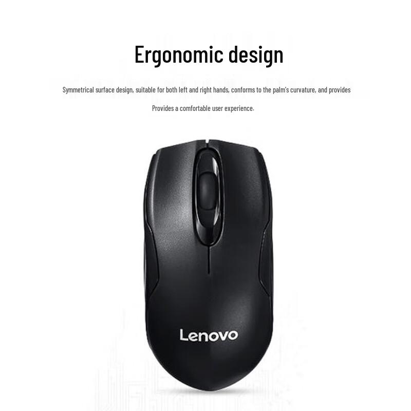 Lenovo KN101 Full-Size Wireless Keyboard and Mouse Combo