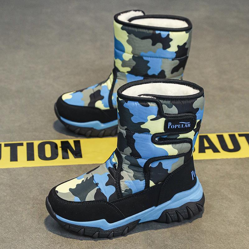 2025 snow boots classmates northeast winter new boys and girls sports cotton boots primary school students warm cotton shoes 2025