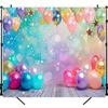 2D Rainbow Colors Birthday Party Backdrop Photography Background Banner