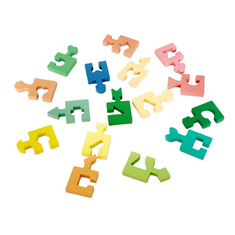 Shape Matching Children Wooden Puzzle Assembly Kids Educational Toys Logical Thinking and Spatial Training.