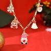 European & American Holiday Charm Necklace - Christmas Bells & Tree Tassel Pendant