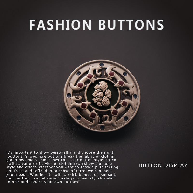 

10 шт. Пуговицы для пальто Новый китайский стиль Ретро Высококлассные Изысканные Топы Пальто Костюмы Высококлассные Пуговицы для одежды Sky Grey * 18MM