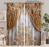 Perdele cu model de fundal fals retro european imprimat, decorare dormitor și living, decorațiune pentru casă, decorațiune cameră