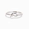 Huitan Dainty Knot Design Rings for Women Gorgeous Elegant Temperament Accessories Trendy Delicate Novel Daily Party Zircon