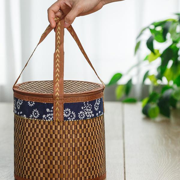 Pu'er Tea Bamboo Weaving Basket Set