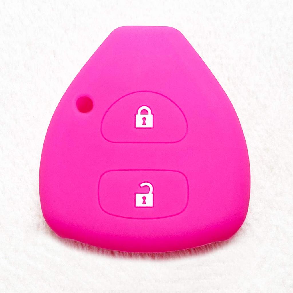 IKT Silicone Cover for Toyota Cars Keyless Keyless Key 2 Buttons Pink / 200